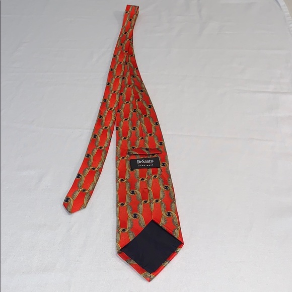 The Desantis Collection Patterned Silk Tie NWOT - Picture 3 of 4